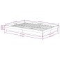 vidaXL Massivholzbett Grau 150x200 cm vidaXL Massivholzbett Grau 150x200 cm