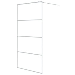 vidaXL Duschwand für Begehbare Dusche Weiß 100x195 cm ESG-Klarglas