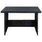 6-tlg. Garten-Lounge-Set mit Auflagen Poly Rattan Schwarz 6-tlg. Garten-Lounge-Set mit Auflagen Poly Rattan Schwarz