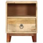 vidaXL Nachttisch 40 x 30 x 52 cm Massives Raues Mangoholz vidaXL Nachttisch 40 x 30 x 52 cm Massives Raues Mangoholz