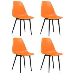 vidaXL Esszimmerstühle 4 Stk. Orange PP
