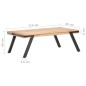 vidaXL Couchtisch 114x65x40 cm Mango Massivholz vidaXL Couchtisch 114x65x40 cm Mango Massivholz