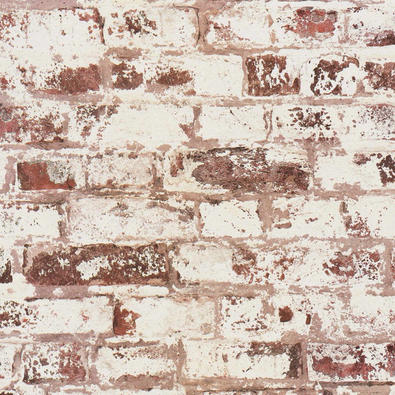 DUTCH WALLCOVERINGS Tapete Ziegel-Optik Rot und Weiß DUTCH WALLCOVERINGS Tapete Ziegel-Optik Rot und Weiß