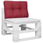 Palettenkissen Weinrot 60x40x12 cm Stoff Palettenkissen Weinrot 60x40x12 cm Stoff