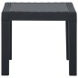 3-tlg. Garten-Lounge-Set mit Auflagen Kunststoff Grau 3-tlg. Garten-Lounge-Set mit Auflagen Kunststoff Grau