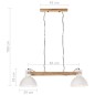 vidaXL Hängelampe Industriestil 25 W Weiß 109 cm E27 vidaXL Hängelampe Industriestil 25 W Weiß 109 cm E27