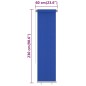 vidaXL Außenrollo 60x230 cm Blau HDPE vidaXL Außenrollo 60x230 cm Blau HDPE
