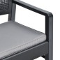 3-tlg. Garten-Lounge-Set mit Auflagen Kunststoff Grau 3-tlg. Garten-Lounge-Set mit Auflagen Kunststoff Grau