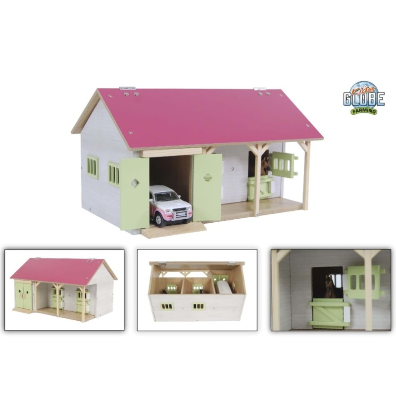 Kids Globe Spielzeug-Pferdestall mit 2 Boxen Aufbewahrung 1:32 Rosa Kids Globe Spielzeug-Pferdestall mit 2 Boxen Aufbewahrung 1:32 Rosa