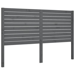 vidaXL Kopfteil Grau 206x4x100 cm Massivholz Kiefer