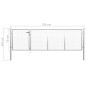 vidaXL Gartentor Stahl 350 x 75 cm Silbern vidaXL Gartentor Stahl 350 x 75 cm Silbern