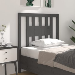 vidaXL Kopfteil Grau 106x4x100 cm Massivholz Kiefer