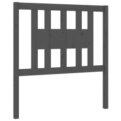 vidaXL Kopfteil Grau 106x4x100 cm Massivholz Kiefer