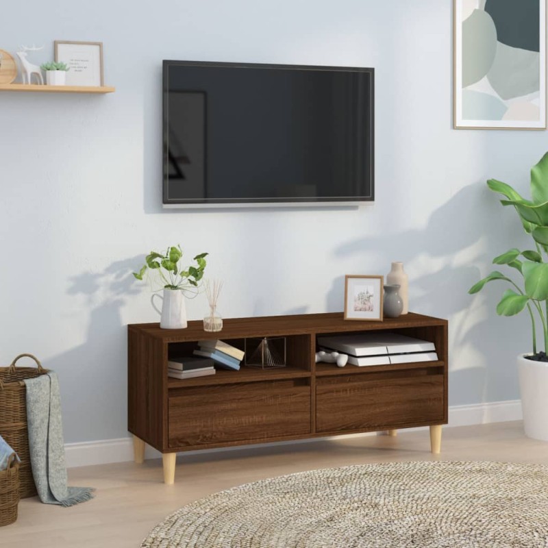 vidaXL TV-Schrank Braun Eichen-Optik 100x34,5x44,5 cm Holzwerkstoff vidaXL TV-Schrank Braun Eichen-Optik 100x34,5x44,5 cm Holzwerkstoff