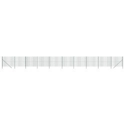 vidaXL Maschendrahtzaun Grün 2,2x25 m Verzinkter Stahl