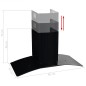 vidaXL Dunstabzugshaube Wandmontage Edelstahl 756 m³/h 90 cm Schwarz vidaXL Dunstabzugshaube Wandmontage Edelstahl 756 m³/h 90 cm Schwarz