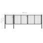 vidaXL Gartentor Stahl 400 x 75 cm Anthrazit vidaXL Gartentor Stahl 400 x 75 cm Anthrazit