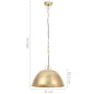vidaXL Hängelampe Vintage Industriestil 25 W Messing Rund 41 cm E27 vidaXL Hängelampe Vintage Industriestil 25 W Messing Rund 41 cm E27