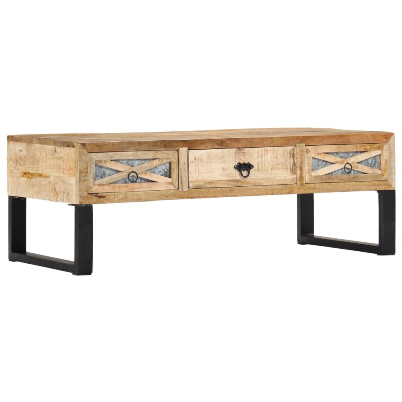 vidaXL Couchtisch 110 x 50 x 38 cm Massivholz Mango vidaXL Couchtisch 110 x 50 x 38 cm Massivholz Mango