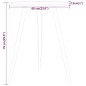 vidaXL Bistrotisch Grau Ø60x76 cm MDF und Eisen vidaXL Bistrotisch Grau Ø60x76 cm MDF und Eisen