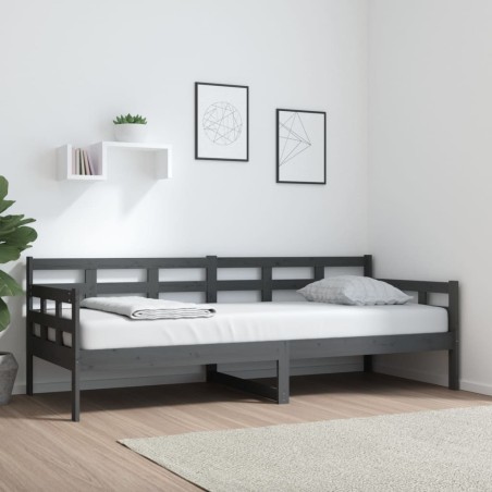 vidaXL Tagesbett Grau Massivholz Kiefer 80x200 cm