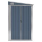 vidaXL Anbauschuppen Grau 118x100x178 cm Verzinkter Stahl vidaXL Anbauschuppen Grau 118x100x178 cm Verzinkter Stahl