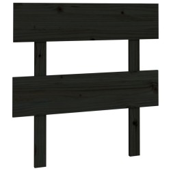 vidaXL Kopfteil Schwarz 78,5x3x81 cm Massivholz Kiefer
