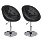 vidaXL Barhocker 2 Stk. Schwarz Kunstleder vidaXL Barhocker 2 Stk. Schwarz Kunstleder