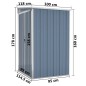 vidaXL Anbauschuppen Grau 118x100x178 cm Verzinkter Stahl vidaXL Anbauschuppen Grau 118x100x178 cm Verzinkter Stahl