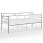 vidaXL Schlafsofa Bettgestell Grau Metall 90x200 cm vidaXL Schlafsofa Bettgestell Grau Metall 90x200 cm