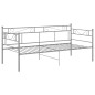 vidaXL Schlafsofa Bettgestell Grau Metall 90x200 cm vidaXL Schlafsofa Bettgestell Grau Metall 90x200 cm