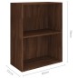 vidaXL Bücherregal Holzwerkstoff 60x31x78 cm Eichen-Optik Braun vidaXL Bücherregal Holzwerkstoff 60x31x78 cm Eichen-Optik Braun