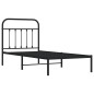 vidaXL Bettgestell mit Kopfteil Metall Schwarz 80x200 cm vidaXL Bettgestell mit Kopfteil Metall Schwarz 80x200 cm