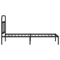 vidaXL Bettgestell mit Kopfteil Metall Schwarz 80x200 cm vidaXL Bettgestell mit Kopfteil Metall Schwarz 80x200 cm
