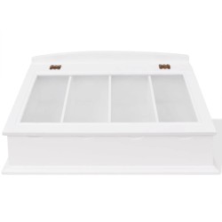 vidaXL Besteckschublade MDF Weiß Barocker Stil