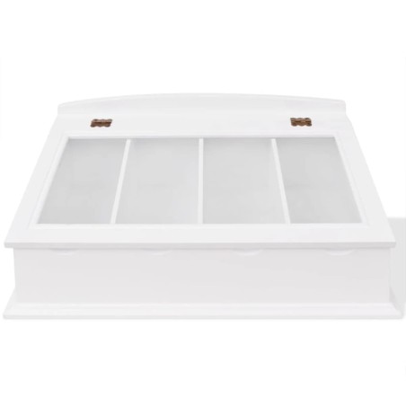 vidaXL Besteckschublade MDF Weiß Barocker Stil