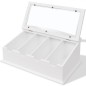 vidaXL Besteckschublade MDF Weiß Barocker Stil vidaXL Besteckschublade MDF Weiß Barocker Stil