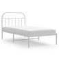 vidaXL Bettgestell mit Kopfteil Metall Weiß 107x203 cm vidaXL Bettgestell mit Kopfteil Metall Weiß 107x203 cm