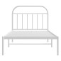 vidaXL Bettgestell mit Kopfteil Metall Weiß 107x203 cm vidaXL Bettgestell mit Kopfteil Metall Weiß 107x203 cm