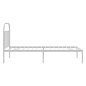 vidaXL Bettgestell mit Kopfteil Metall Weiß 107x203 cm vidaXL Bettgestell mit Kopfteil Metall Weiß 107x203 cm