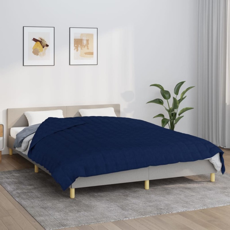 vidaXL Gewichtsdecke Blau 200x200 cm 13 kg Stoff vidaXL Gewichtsdecke Blau 200x200 cm 13 kg Stoff