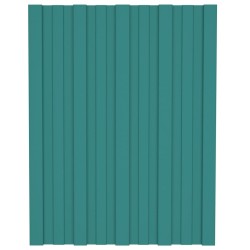 vidaXL Dachpaneele 12 Stk. Verzinkter Stahl Grün 60x45 cm