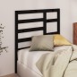 vidaXL Bett-Kopfteil Schwarz 106x4x104 cm Massivholz Kiefer