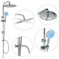 vidaXL Doppelkopf-Duschset mit Handbrause Edelstahl vidaXL Doppelkopf-Duschset mit Handbrause Edelstahl