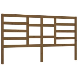 vidaXL Bett-Kopfteil Honigbraun 206x4x104 cm Massivholz Kiefer
