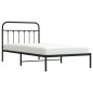 vidaXL Bettgestell mit Kopfteil Metall Schwarz 107x203 cm vidaXL Bettgestell mit Kopfteil Metall Schwarz 107x203 cm