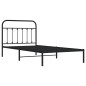 vidaXL Bettgestell mit Kopfteil Metall Schwarz 107x203 cm vidaXL Bettgestell mit Kopfteil Metall Schwarz 107x203 cm