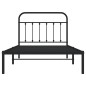 vidaXL Bettgestell mit Kopfteil Metall Schwarz 107x203 cm vidaXL Bettgestell mit Kopfteil Metall Schwarz 107x203 cm
