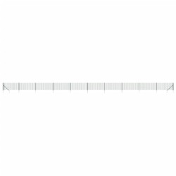 vidaXL Maschendrahtzaun mit Bodenhülsen Grün 0,8x25 m