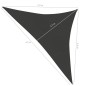 vidaXL Sonnensegel 160 g/m² Anthrazit 2,5x2,5x3,5 m HDPE vidaXL Sonnensegel 160 g/m² Anthrazit 2,5x2,5x3,5 m HDPE